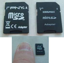 Photographie d'un adaptateur micro SD vers SD